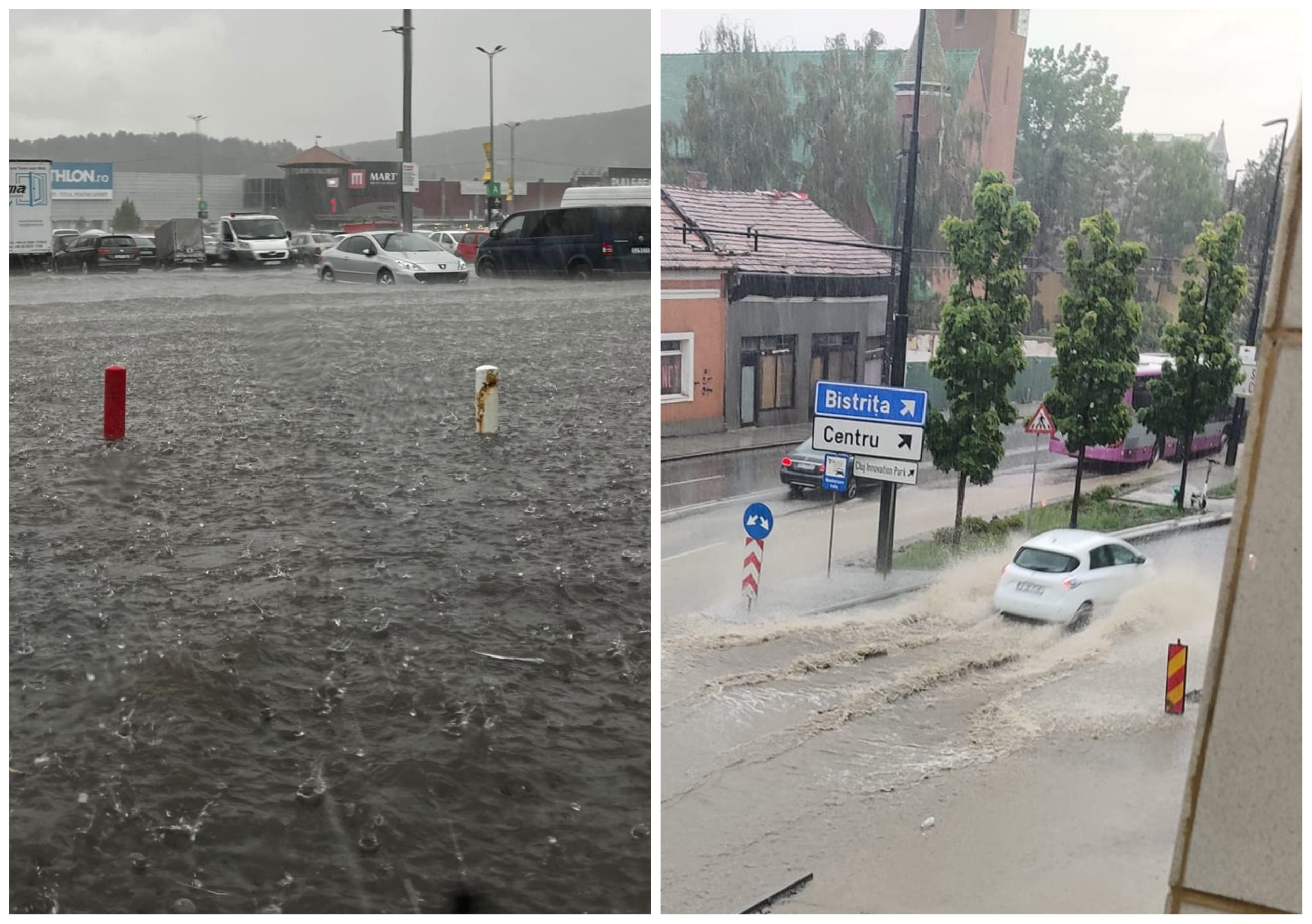 Ploaia de ieri a inundat mai multe străzi din oraș