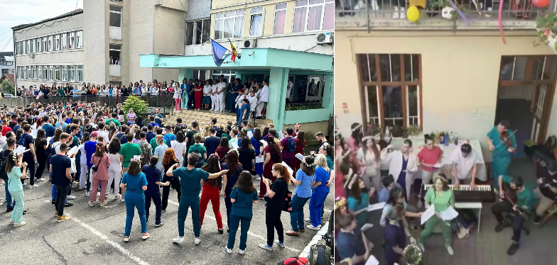 Serenade de excepție ale absolvenților UMF Cluj! / Foto 1: Facebook - Spitalul de Recuperare