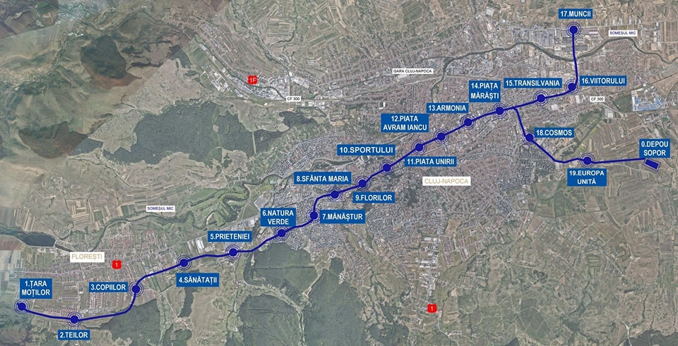Traseu metrou Cluj / Foto: Facebook - Asociația Pro Infrastructura