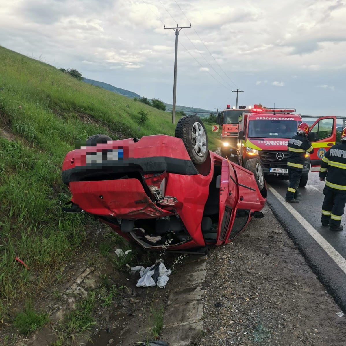 Accident cu trei răniți