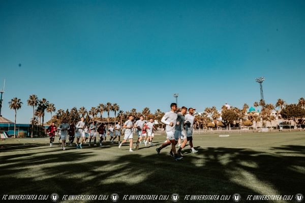 Jucătorii echipei „U” Cluj la antrenamente/ Foto: FC Universitatea Cluj - Facebook