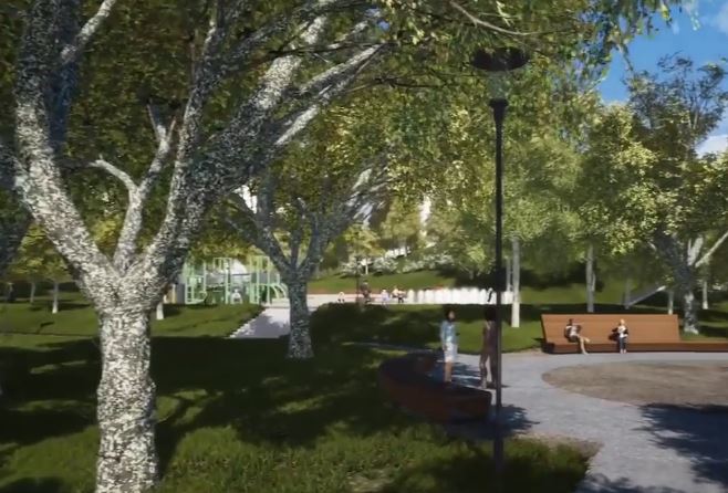 Lucrările de amenajare a parcului din cartierul Zorilor ar putea fi încheiate până în decembrie 2022/Foto: Emil Boc Facebook.com