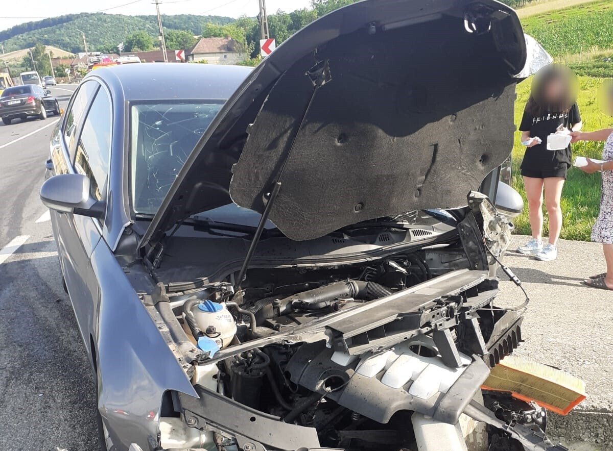 Accident în Bunești/ Foto: ISU Cluj