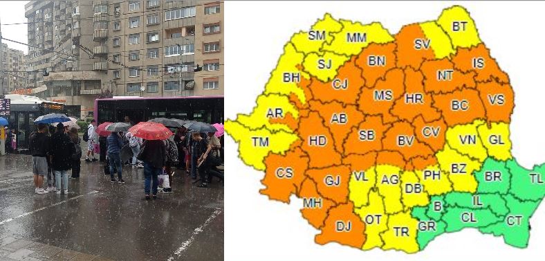 Cod portocaliu de vijelii în Cluj / Foto 1: monitorulcj.ro