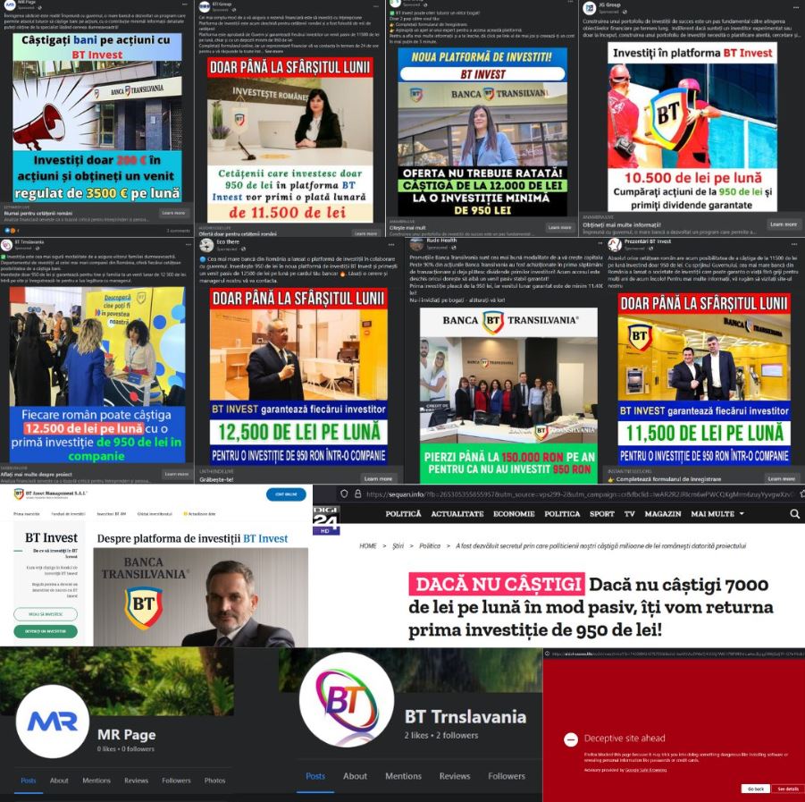 Reclame false BT pe internet / Foto: DNSC