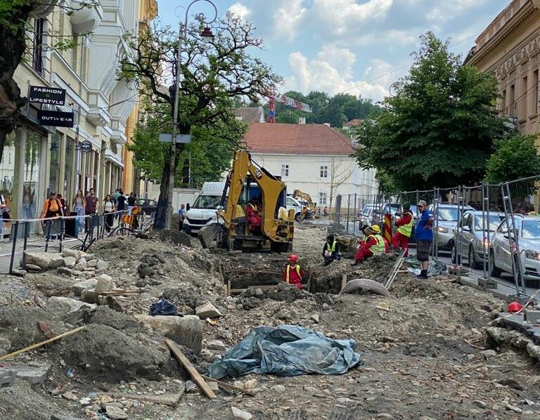 Zeci de copaci de pe strada Universității vor fi mutați. FOTO: monitorulcj.ro