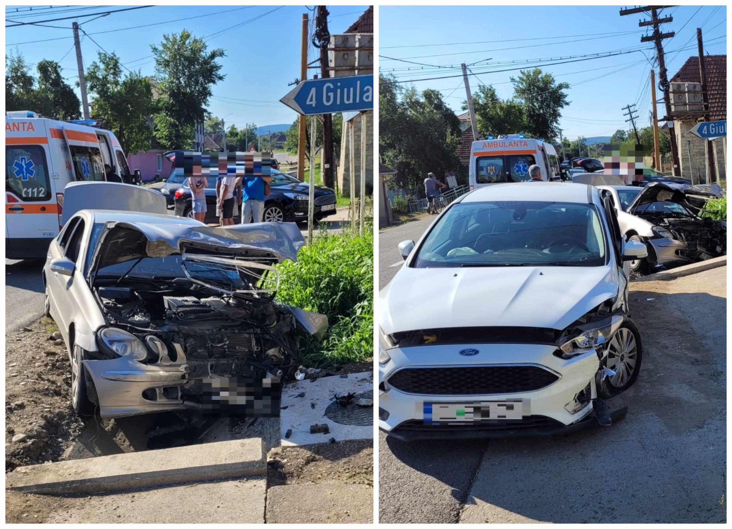 Două mașini s-au ciocnit în Borșa