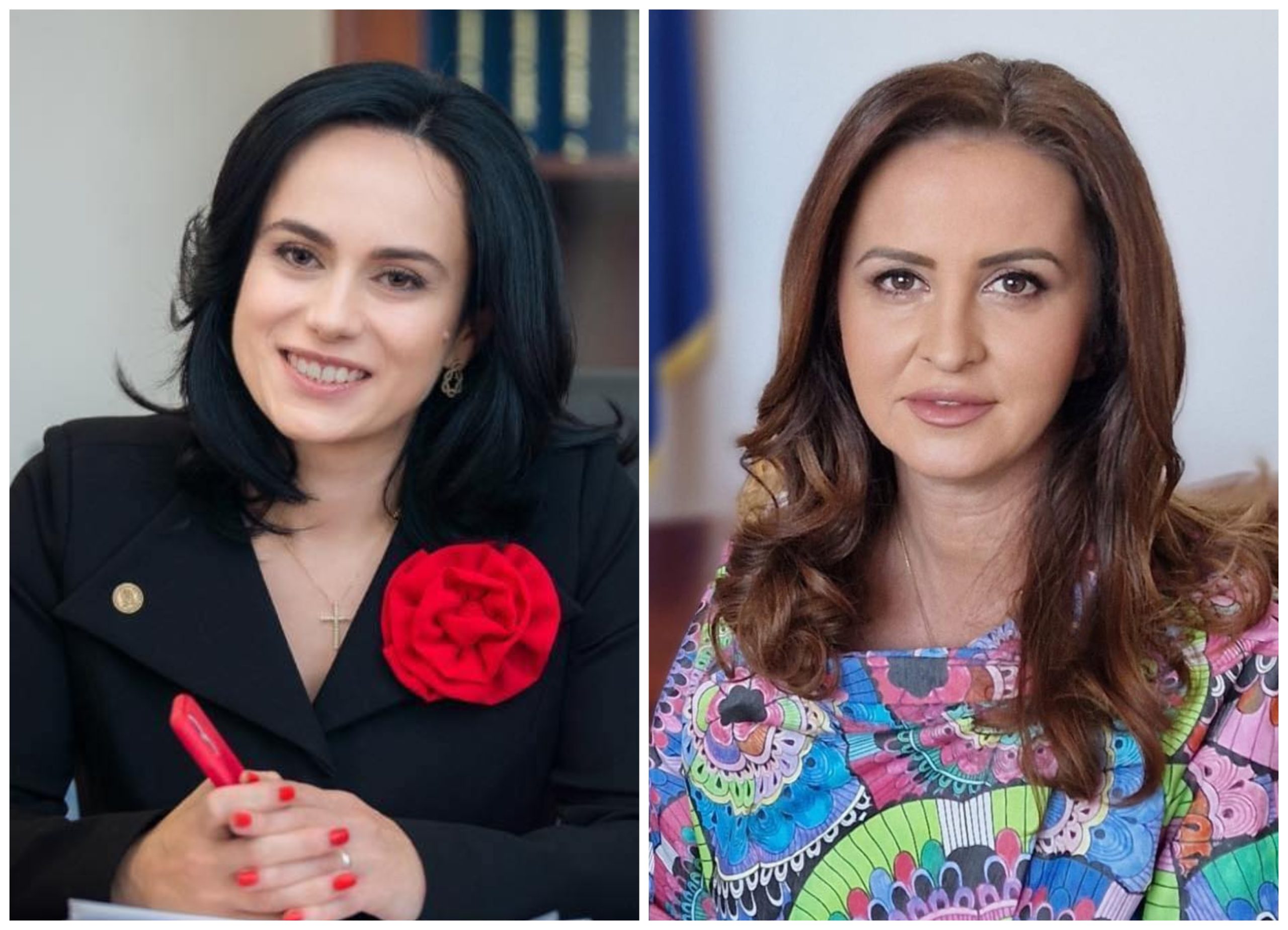 Simona Bucura-Oprescu (stânga) şi Natalia Intotero (dreapta)