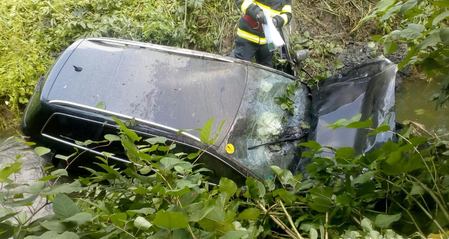 Accident în localitatea Nicula/ Foto: ISU Cluj