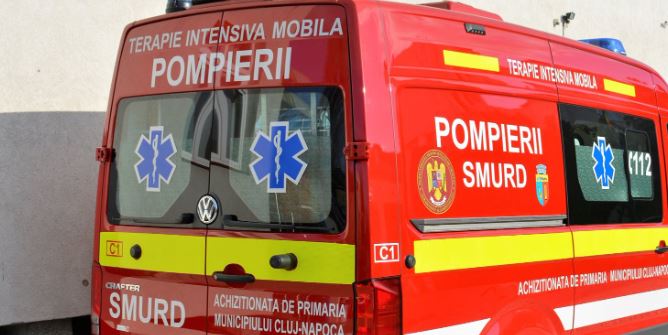 Autospecială de terapie intensivă mobilă SMURD/Foto: ISU Cluj Facebook.com