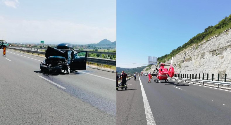 Clujean implicat într-un accident pe A1 / Foto: DRDP Timişoara