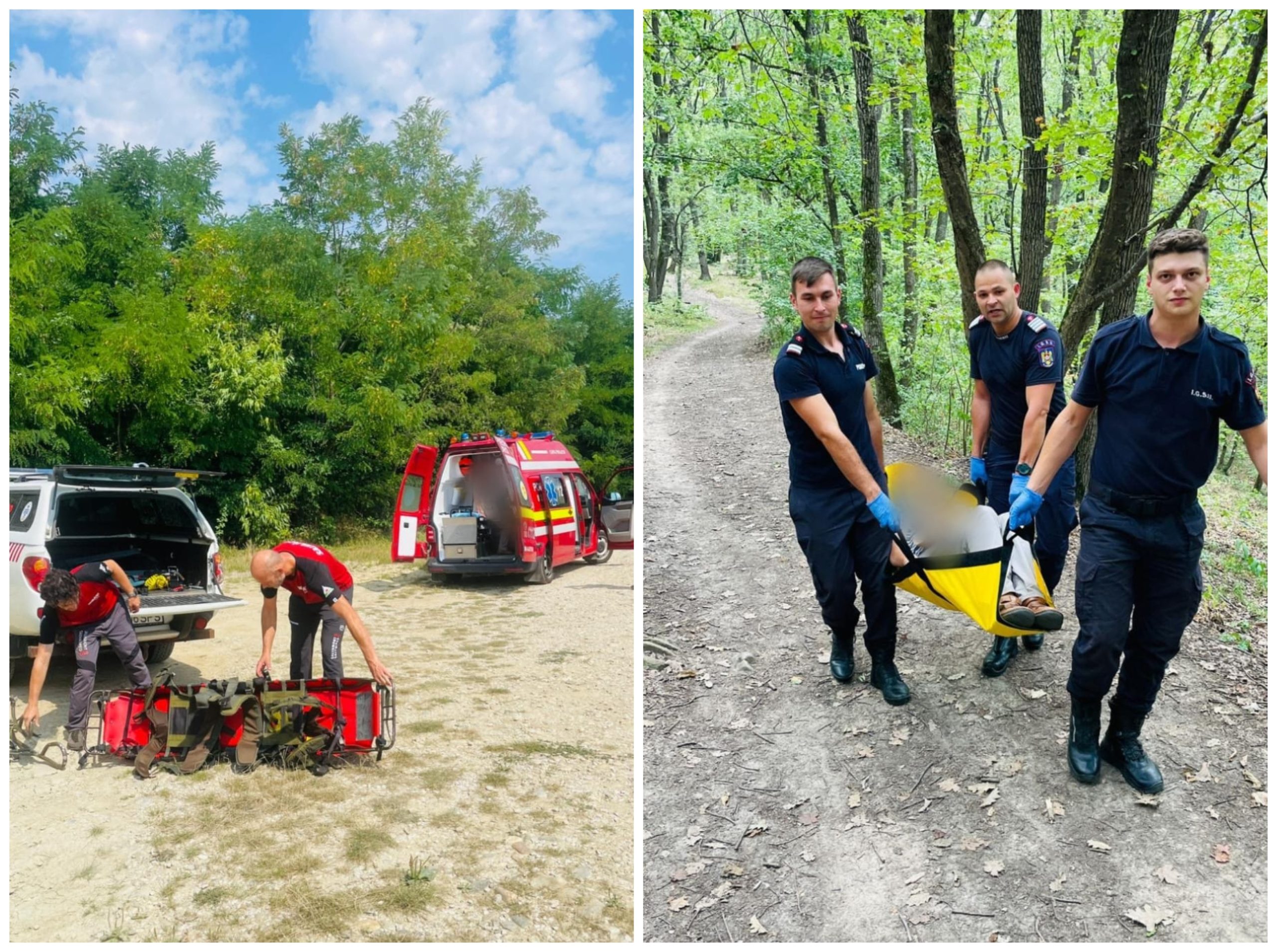 Pompierii și salvamontiștii clujeni au acordat prim ajutor unui vârstnic