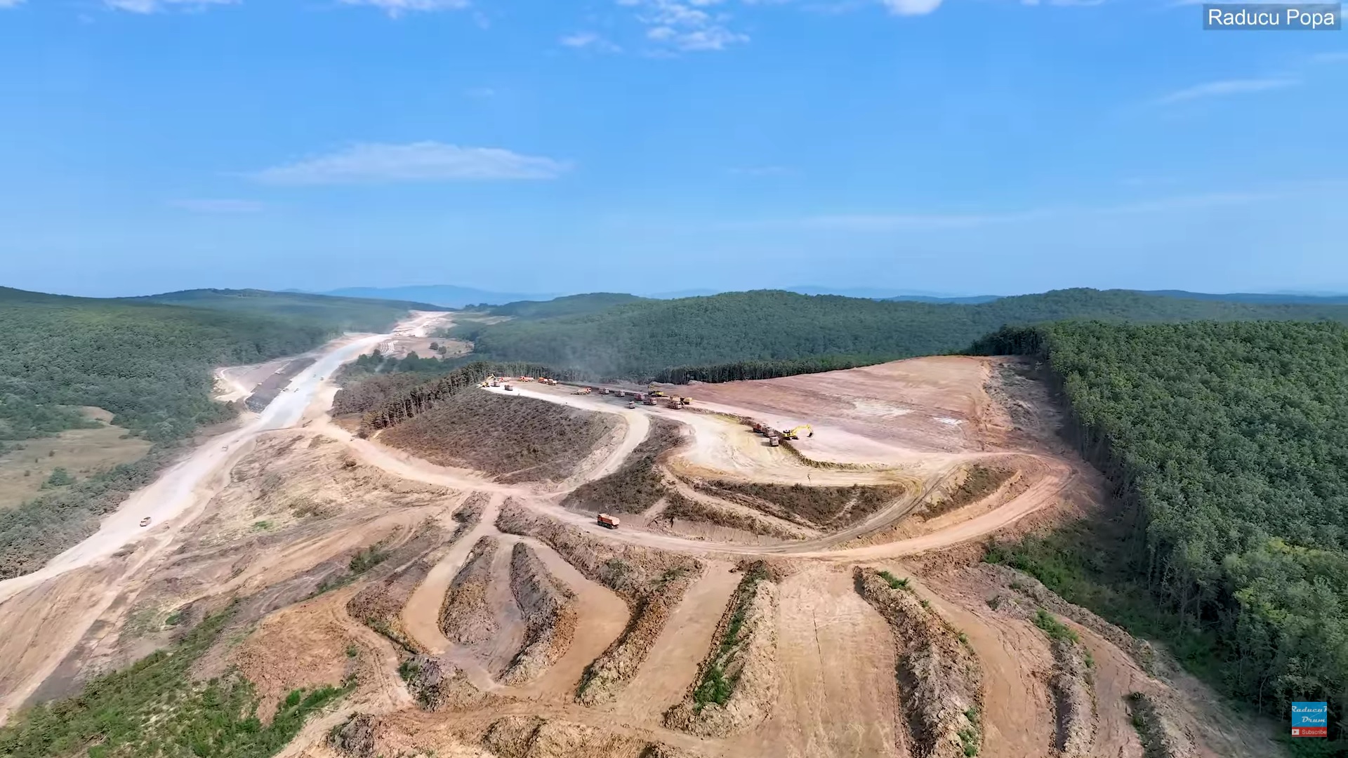 Lucrări impresionante pe Autostrada Transilvania. FOTO: Captură ecran