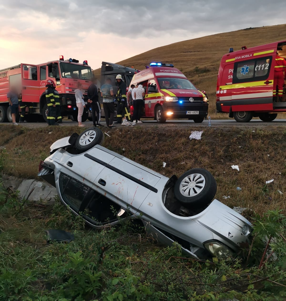 Cinci persoane implicate într-un accident pe centura Vâlcele-Apahida