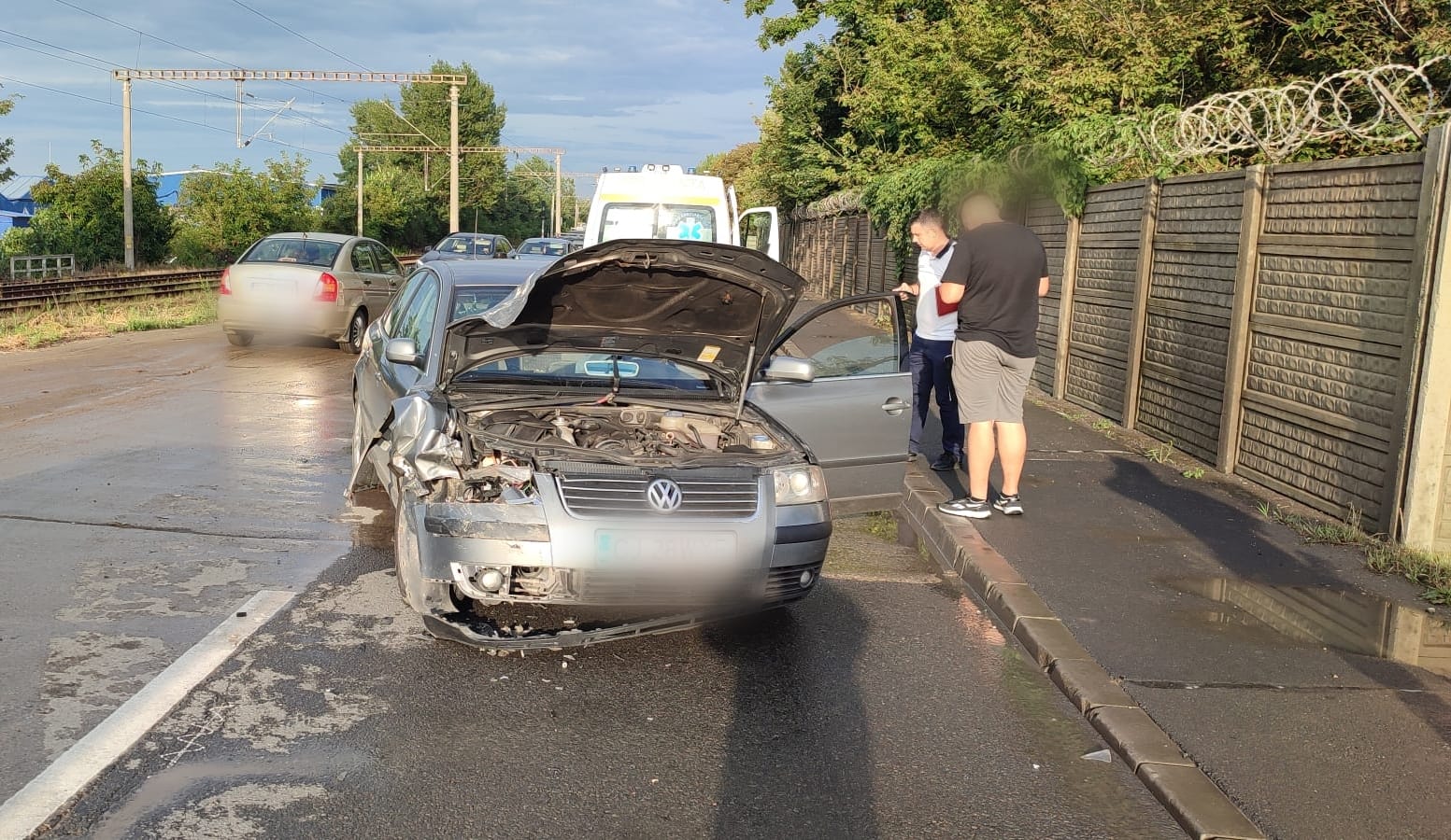 Accident cu trei mașini