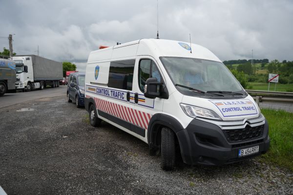 Control la intrarea în Huedin/ Foto: arhivă IPJ Cluj