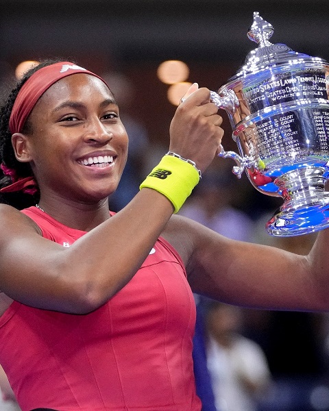 Tânăra jucătoare americană de tenis Coco Gauff (19 ani) a cucerit primul său titlu de Mare Şlem din carieră. Foto: Facebook US Open Tennis