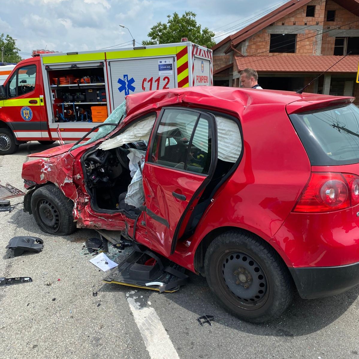 Accident mortal petrecut în Dej în luna iulie 2023. FOTO: Arhivă ISU Cluj