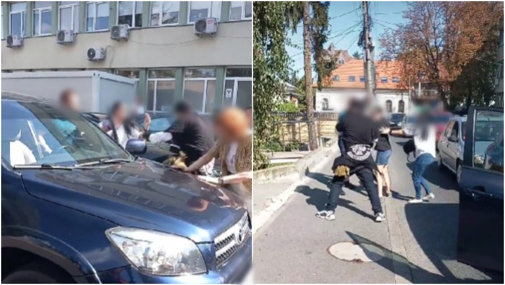 Bătaie în trafic în fața Institutului Oncologic Cluj / Foto: captură video - Info Trafic Cluj-Napoca