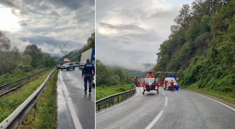 Accident în Poieni. Traficul e blocat / Foto: IPJ Cluj