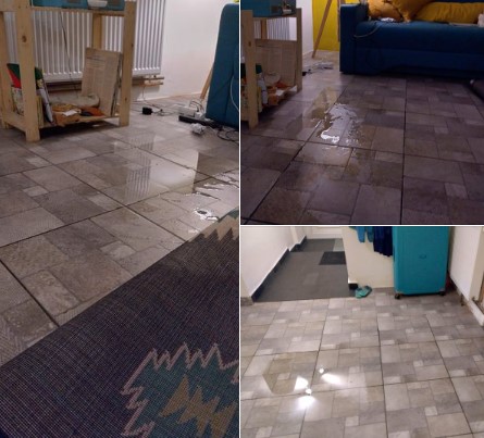 Apartament inundat în zona Platinia / Foto: Clujul Civic
