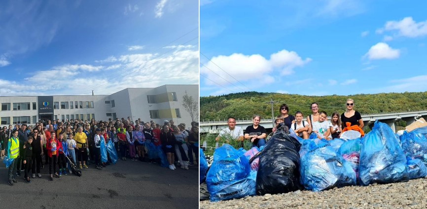 Floreștenii s-au pus pe treabă și au curățat de gunoaie  zonele verzi / Foto: Bogdan Pivariu - Facebook