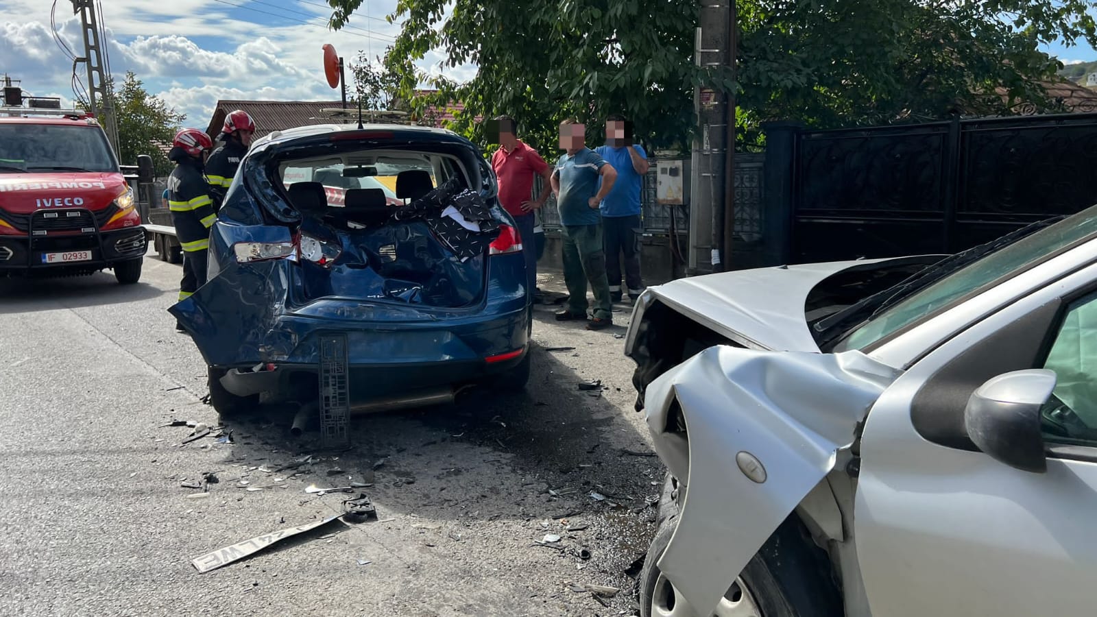 Accident rutier pe strada Oașului din Cluj-Napoca / Foto: ISU Cluj