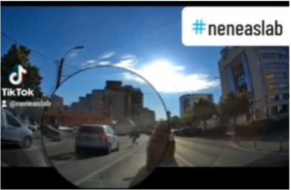Pieton lovit de mașină când fugea pe trecere / Foto: captură video - TikTok Nenea Slab
