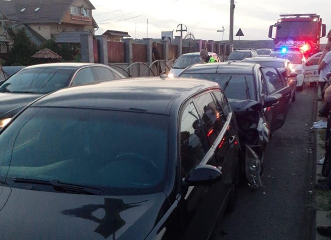 Accident rutier în Tureni/Foto: ISU Cluj