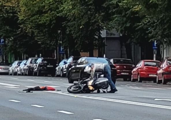 Accident de motocicletă Calea Florești/Foto: KunSanyi Info Trafic Cluj-Napoca Facebook.com