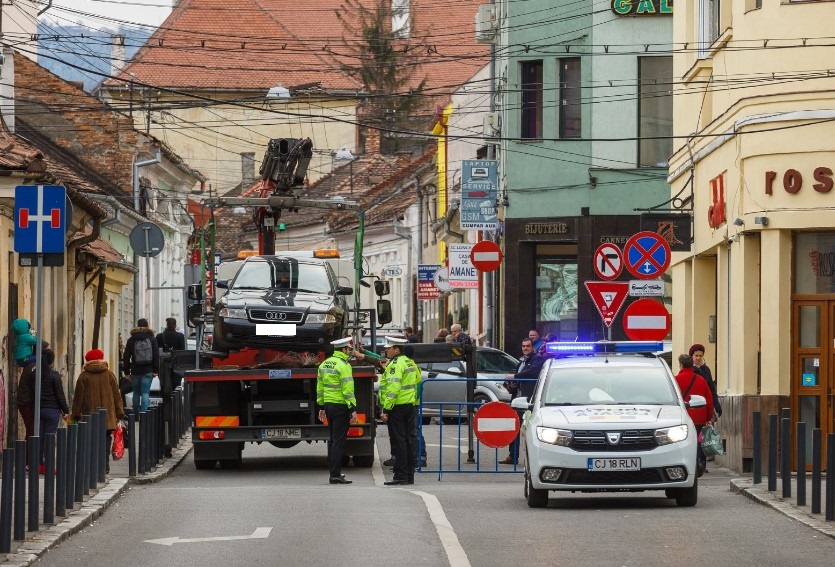 Mașini tractate și când sunt parcate regulamentar