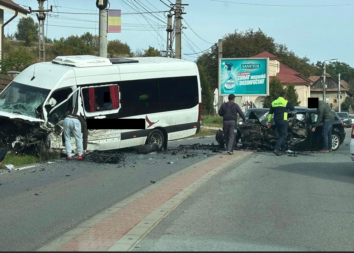Accident grav în Feleacu / Foto: Info Trafic jud. Cluj