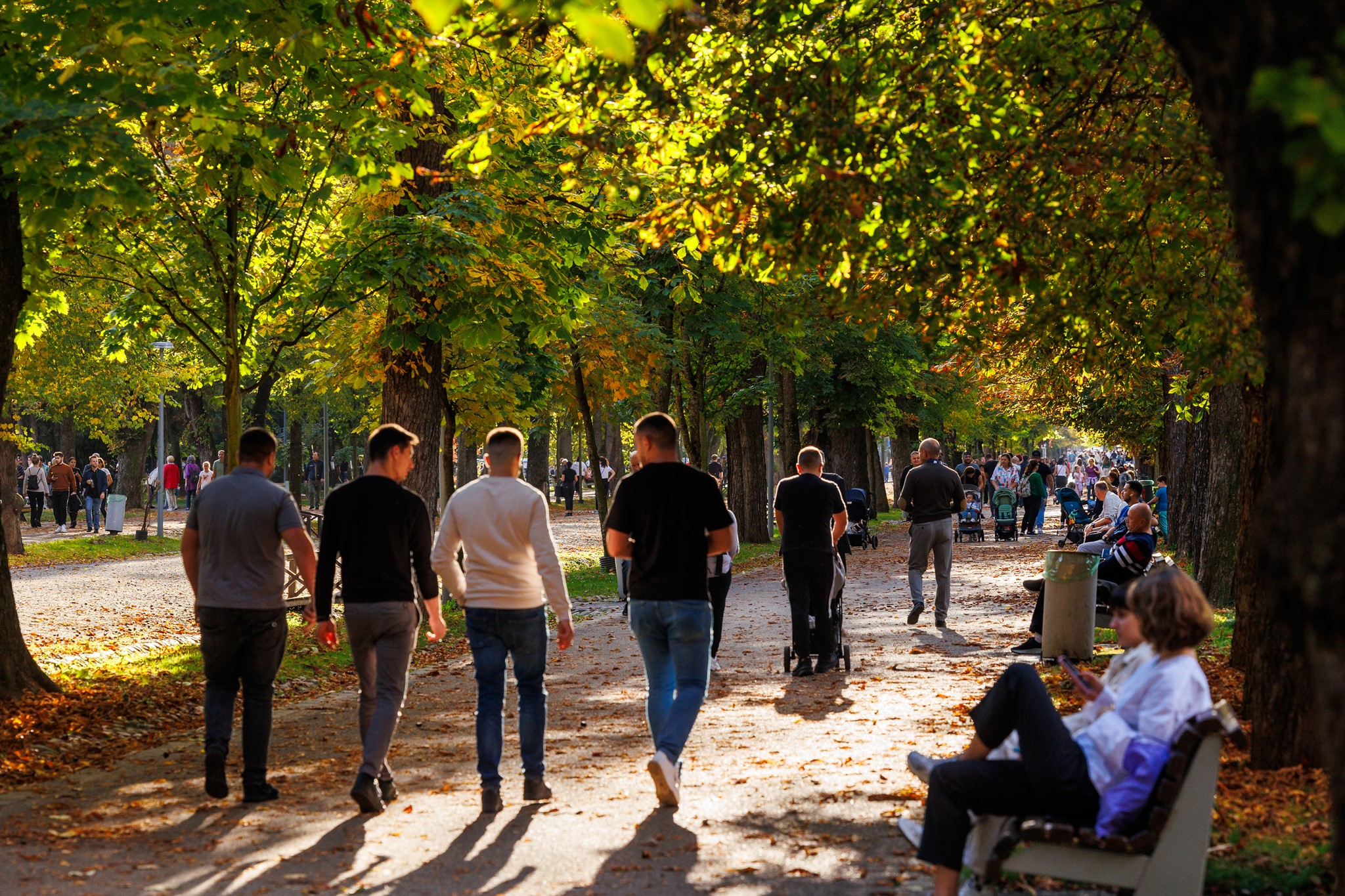 Mulțime de oameni în Parcul Central din Cluj-Napoca. FOTO: Facebook/ Emil Boc