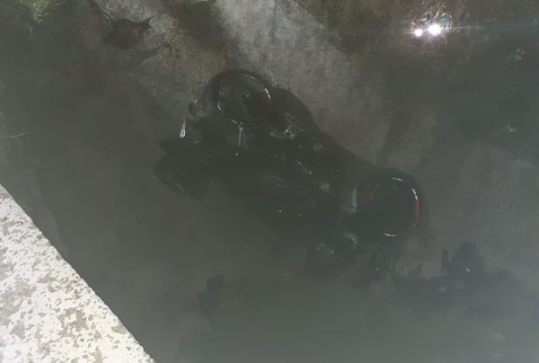 Un accident rutier a avut loc luni seară în localitatea Bucea/ Foto: ISU Cluj