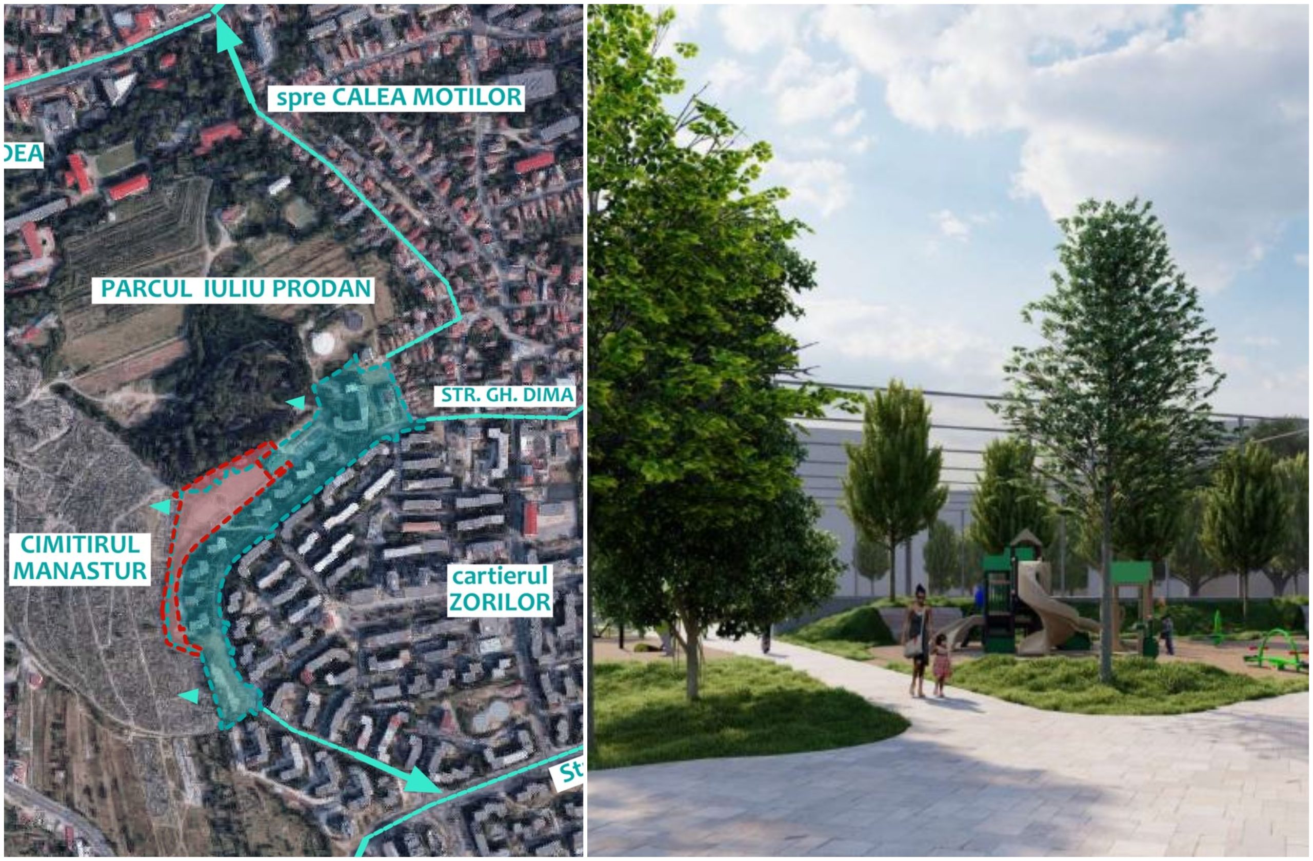 Parking de 200 de locuri și spațiu verde pe 2 hectare