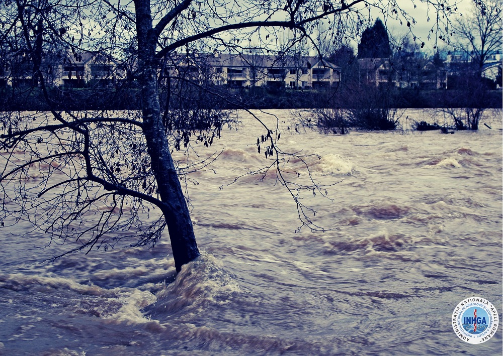 Cod galben de inundații pe râurile din Cluj/Foto: INHGA