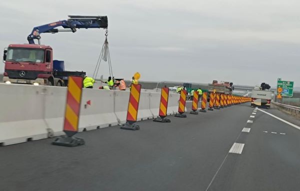 Restricții de circulație pe A10 Sebeș-Turda/ Foto: Directia Regionala de Drumuri si Poduri Cluj - Facebook