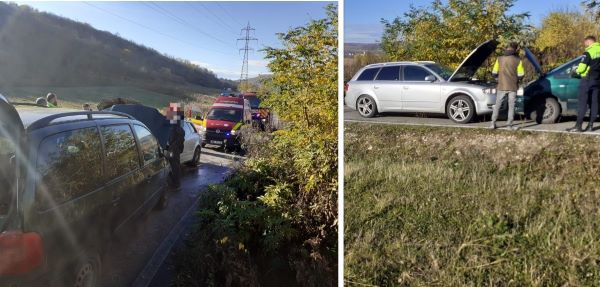Accident în Mintiu Gherlii/ Foto: ISU Cluj