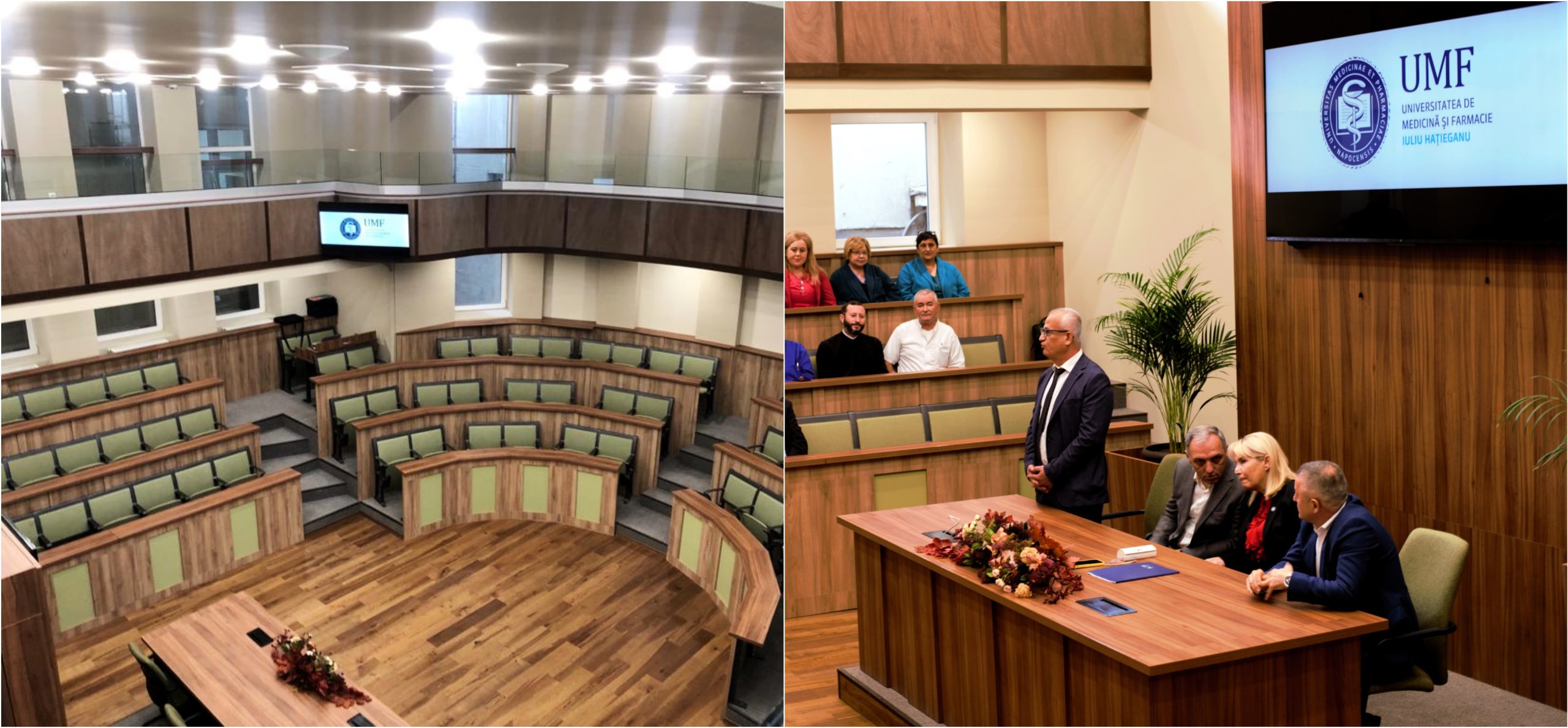 Amfiteatrul UMF Cluj de la Institutul Regional de Gastroenterologie a fost renovat și deschis pe 31.10.2023 / Foto: monitorulcj.ro