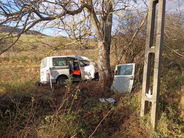 Accident în Vultureni/ Foto: ISU Cluj