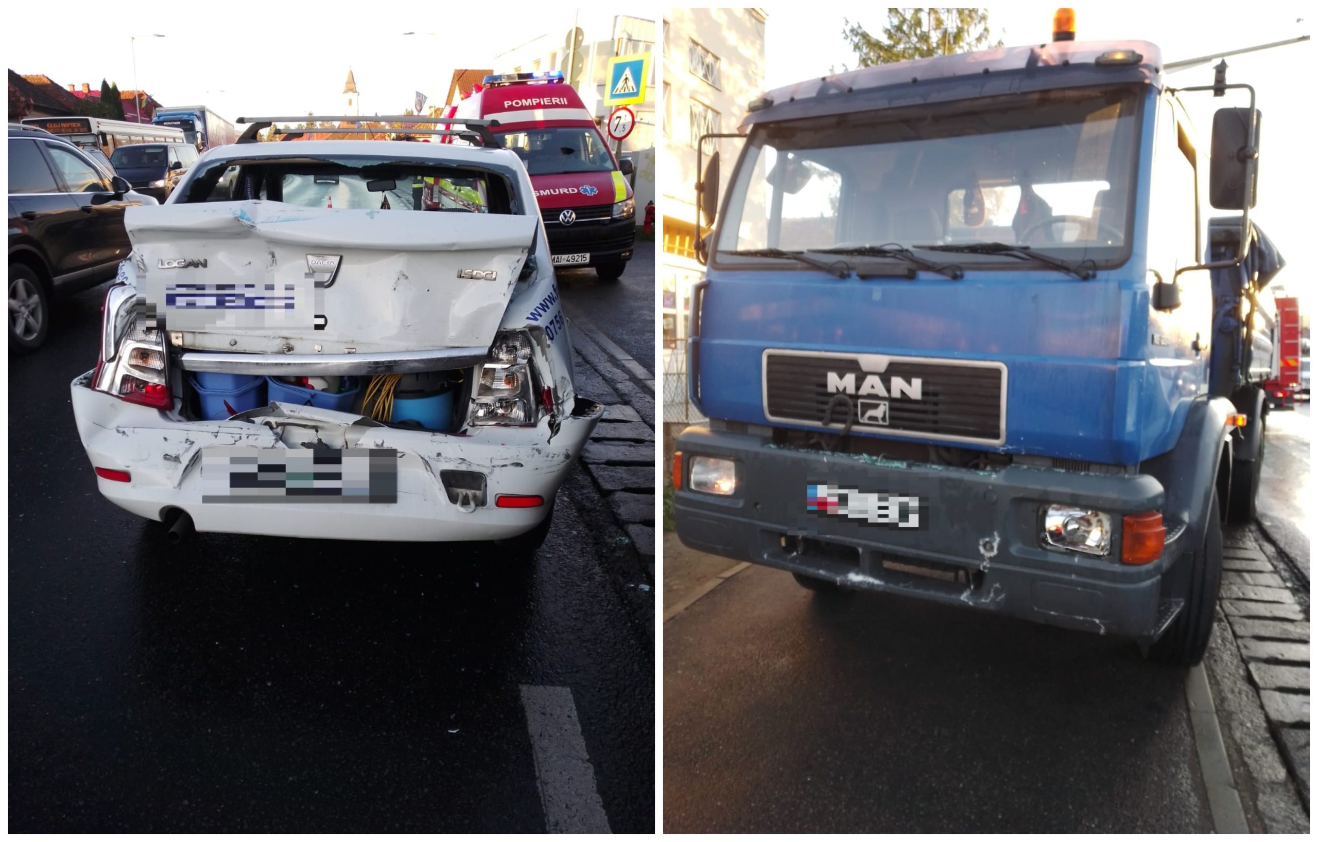 O mașină și o autoutilitară