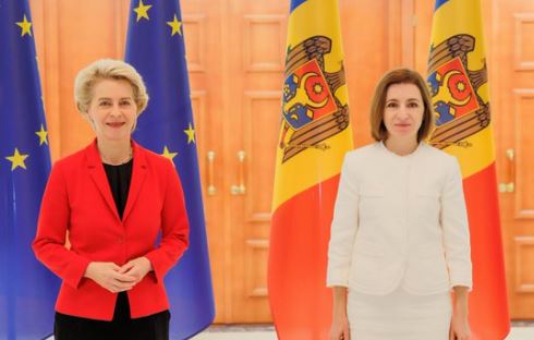 Președintele Comisiei Europene Ursula von der Leyen și Maia Sandu