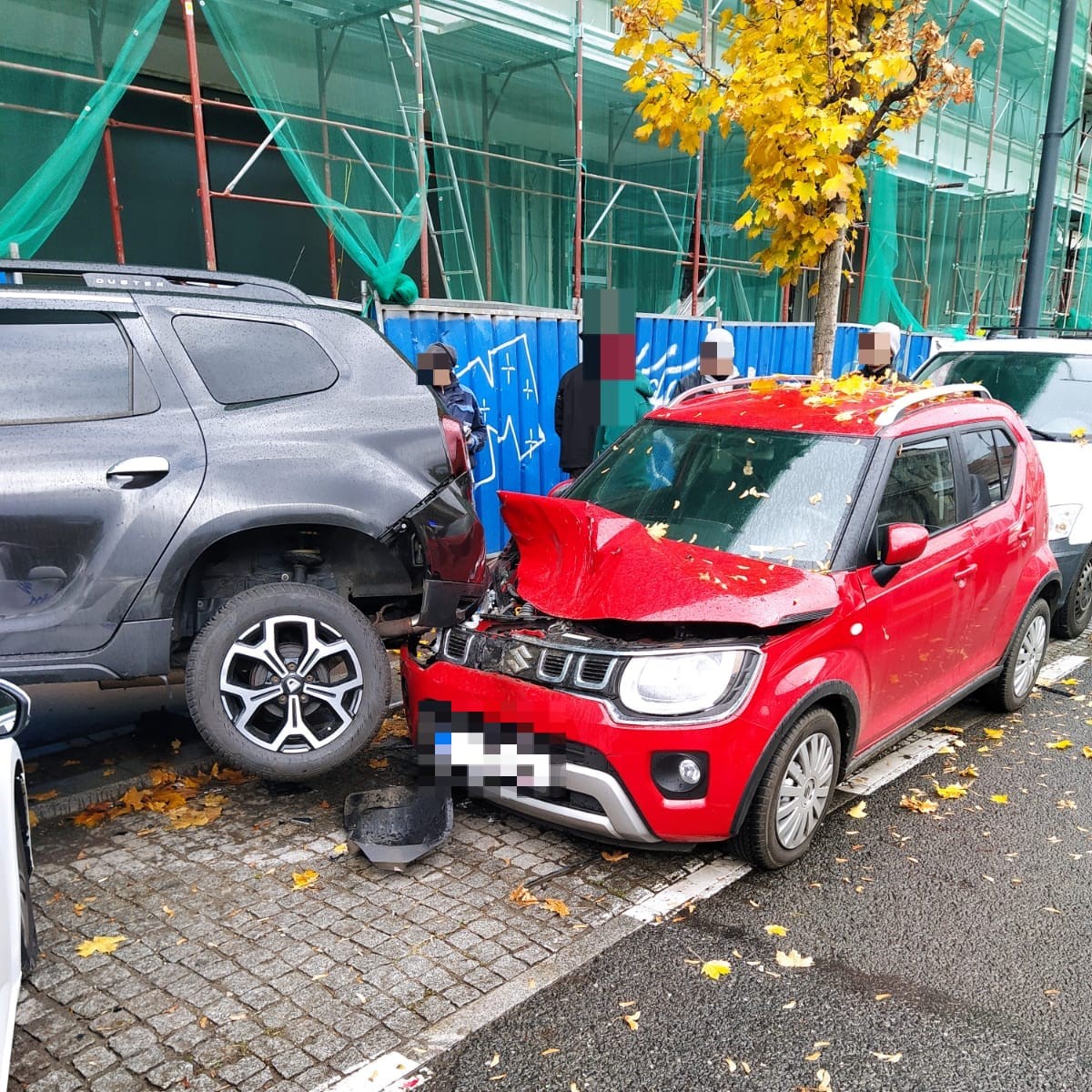 Un accident a avut loc marți pe strada Avram Iancu din Cluj-Napoca. FOTO: ISU Cluj