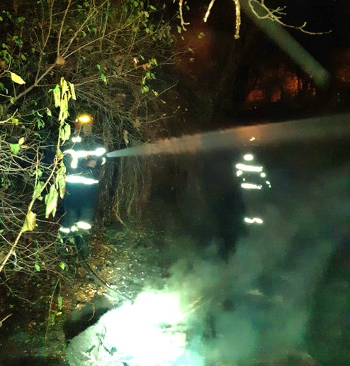Incendiu la o baracă în Cluj-Napoca / Foto: ISU Cluj