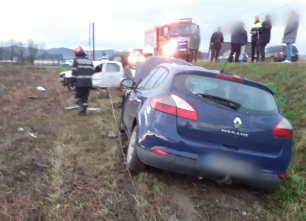 Accident în Mintiu Gherlii/ Foto: ISU Cluj