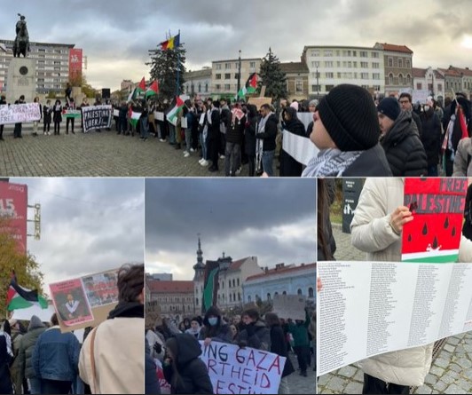 Manifestație pro-Palestina și marș de protest