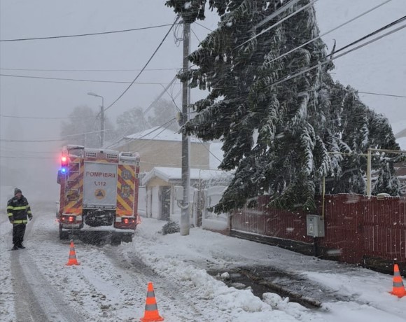 Viscolul a făcut ravagii duminică în România / Foto: IGSU - Facebook
