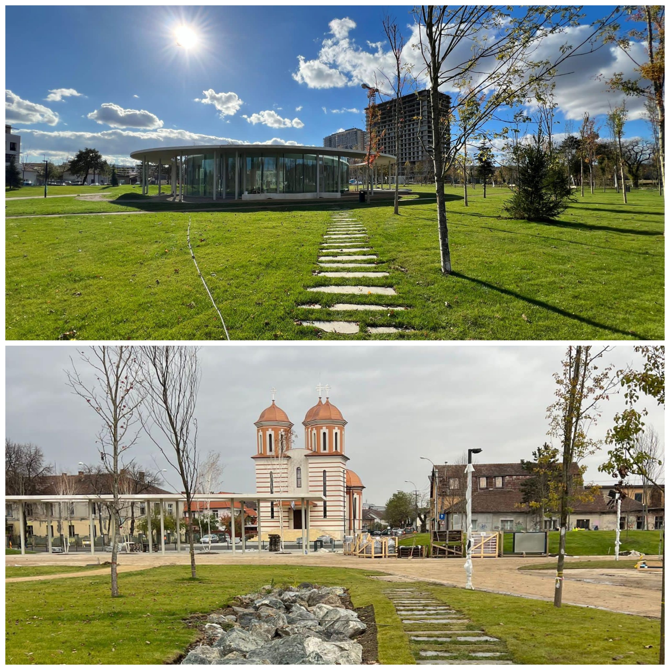 Lucrările la Parcul Feroviarilor se apropie de finalizare. Foto: Facebook/ Nord Conforest