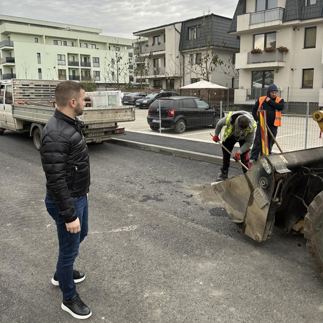 Stadiul la zi al șantierelor din Florești. FOTO sugestiv: Facebook/ Bogdan Pivariu