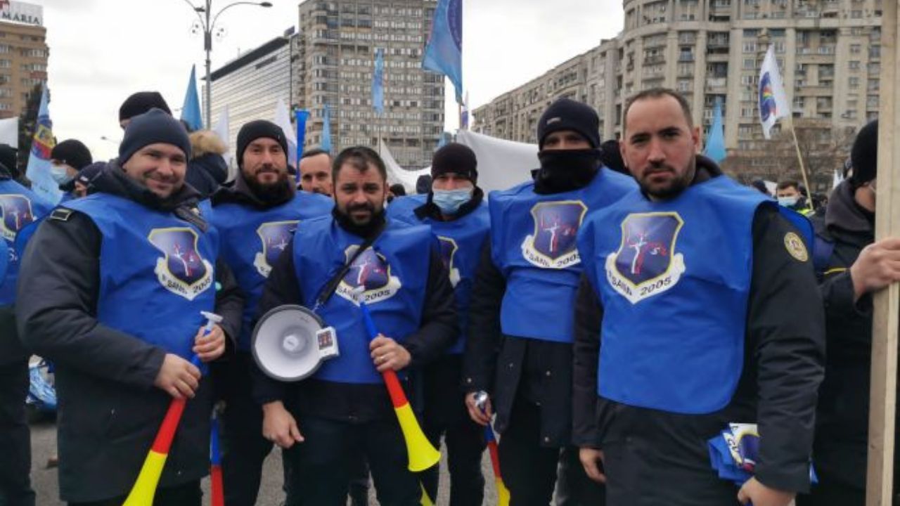 Protest al polițiștilor de penitenciare / Foto: FSANP